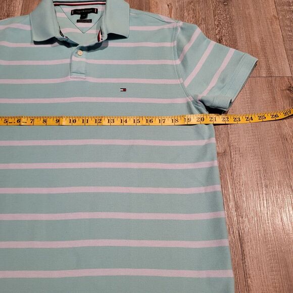 Tommy Hilfiger Moisture Wicking Refined Striped Polo Knit Shirt Mens Size Large - Picture 5 of 7